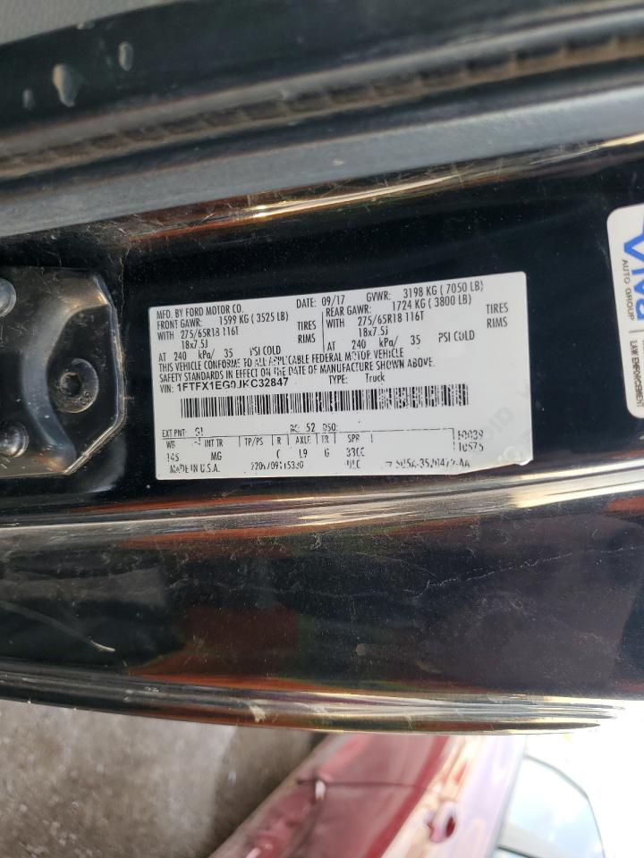 1FTFX1EG0JKC32847 2018 Ford F150 Super Cab