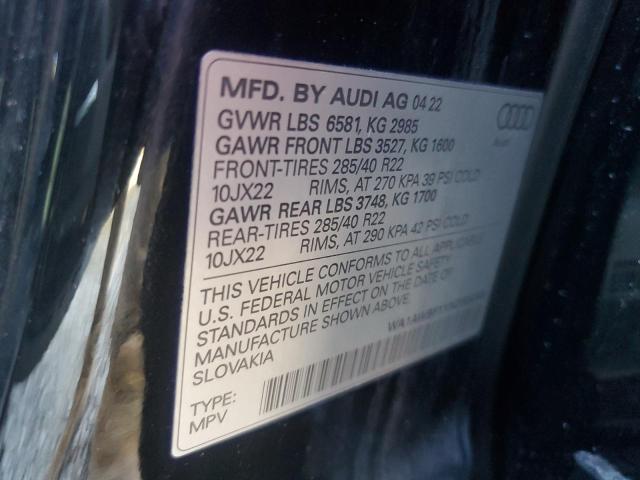 2022 AUDI SQ8 PREMIU WA1AWBF1XND024203