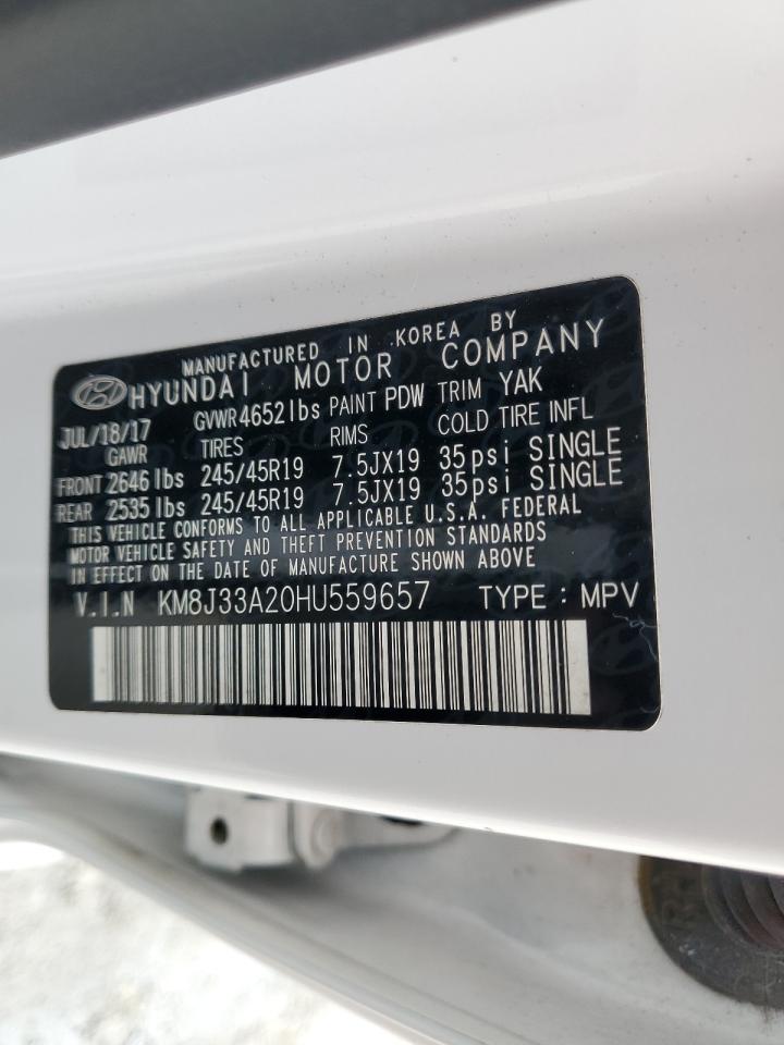 KM8J33A20HU559657 2017 Hyundai Tucson Limited