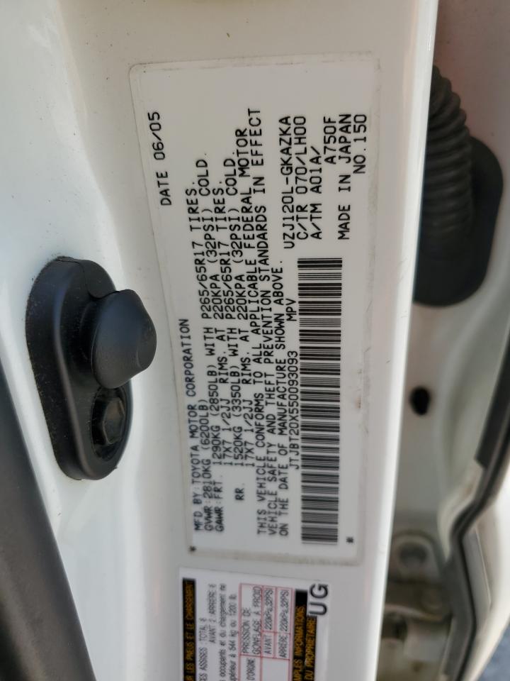 JTJBT20X550093093 2005 Lexus Gx 470