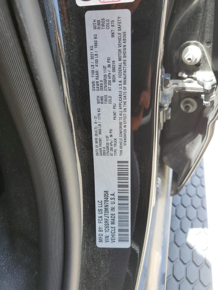 1C6SRFJT0MN784058 2021 Ram 1500 Laramie