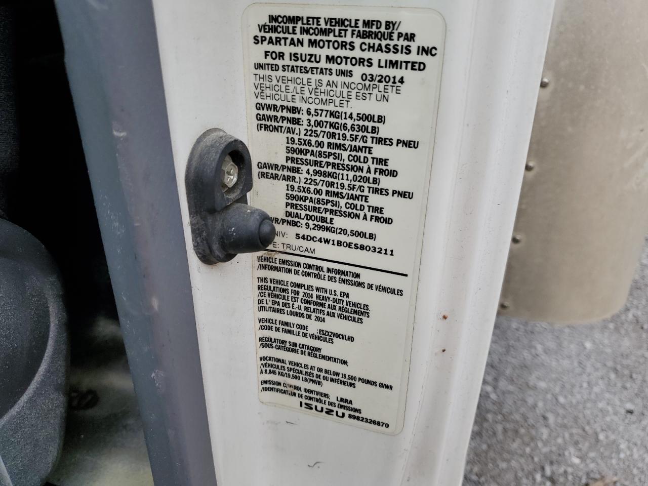 54DC4W1B0ES803211 2014 Isuzu Npr Hd