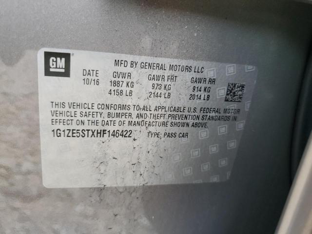 2017 Chevrolet Malibu Lt VIN: 1G1ZE5STXHF146422 Lot: 61013074