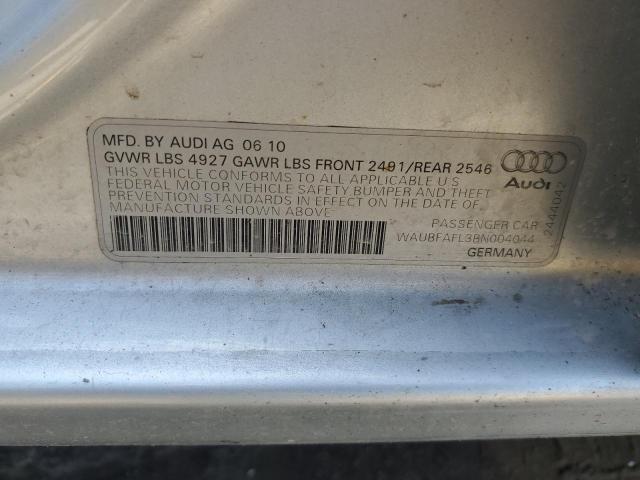 2011 Audi A4 Premium VIN: WAUBFAFL3BN004044 Lot: 57398884