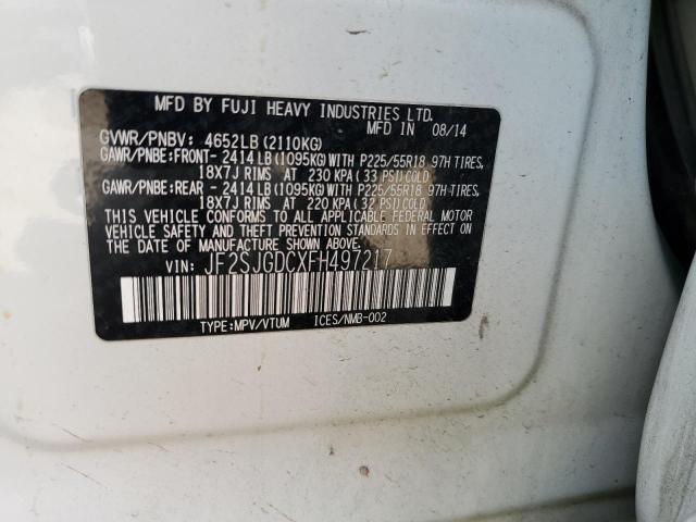 2015 Subaru Forester 2.0Xt Premium VIN: JF2SJGDCXFH497217 Lot: 58121884