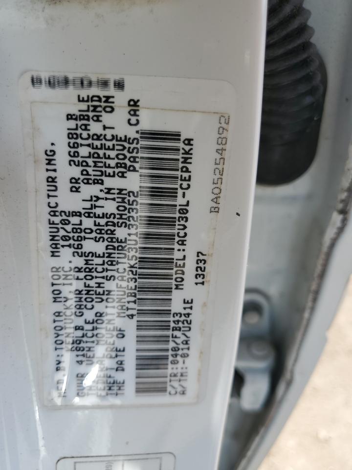 4T1BE32K53U132352 2003 Toyota Camry Le