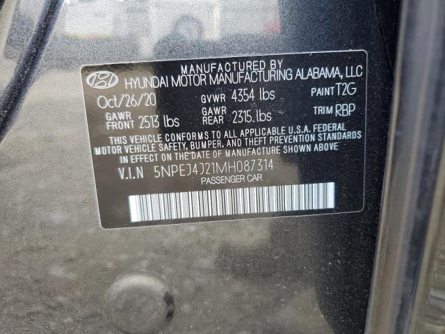 5NPEJ4J21MH087314 Hyundai Sonata SEL 12