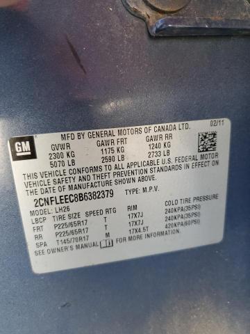 2011 Chevrolet Equinox Lt VIN: 2CNFLEEC8B6382379 Lot: 59706254