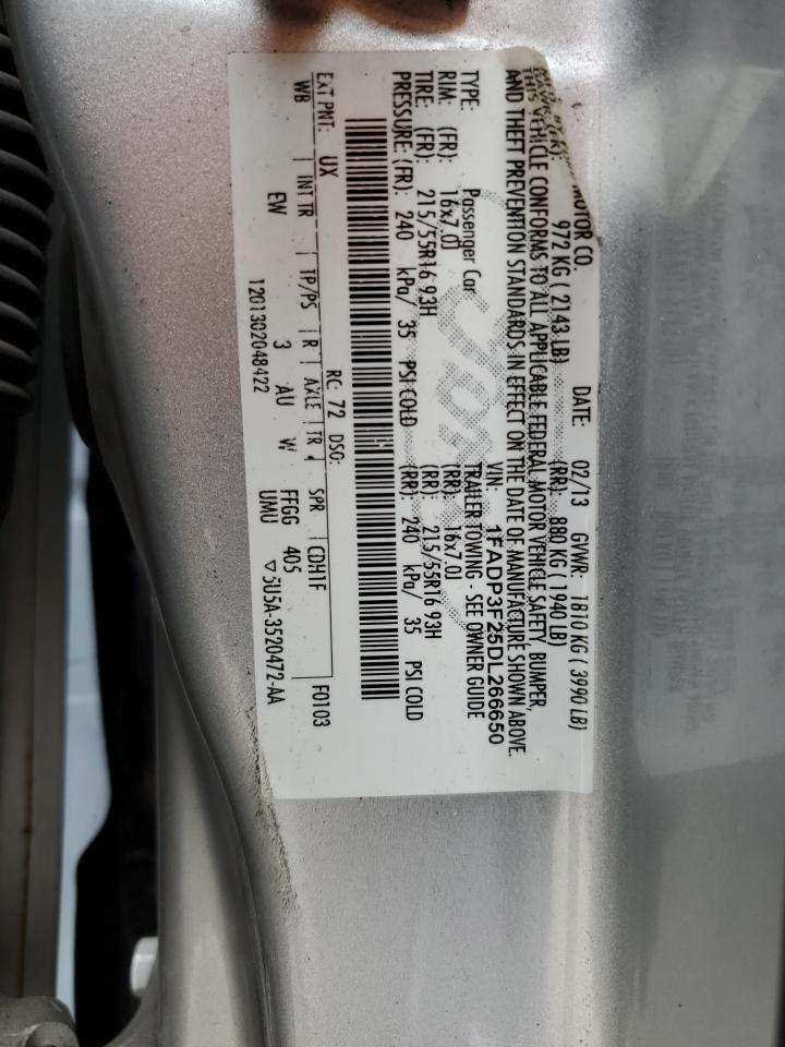 1FADP3F25DL266650 2013 Ford Focus Se