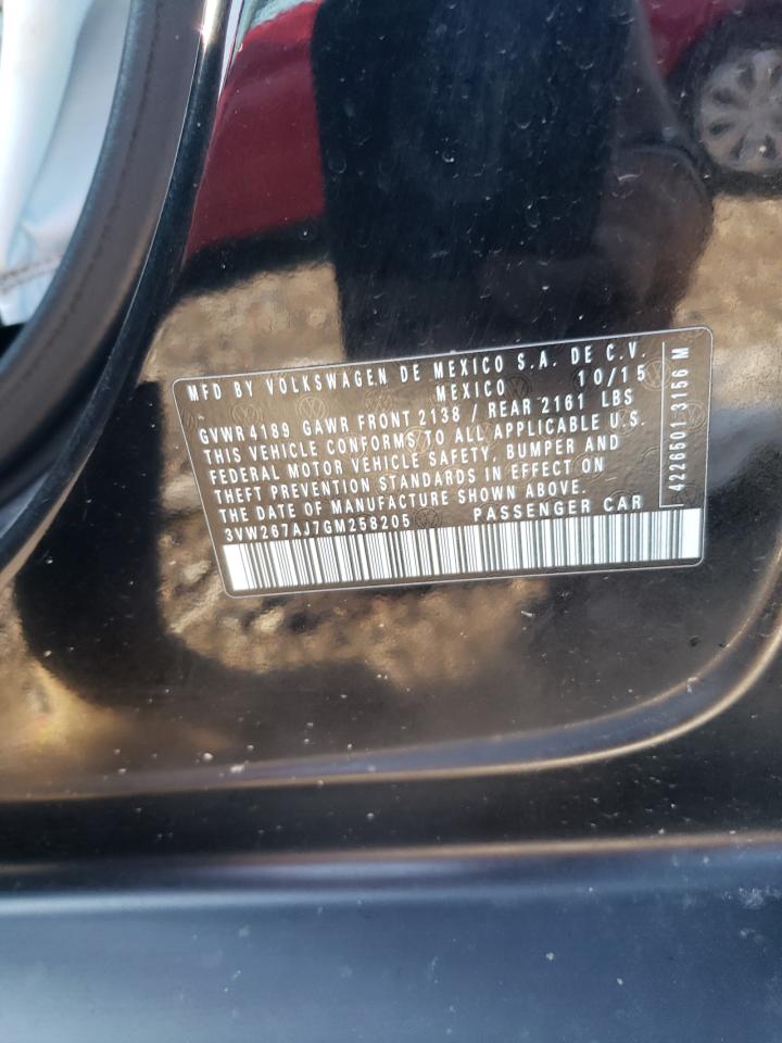 3VW267AJ7GM258205 2016 Volkswagen Jetta S