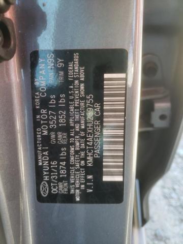 KMHCT4AEXHU239755 2017 HYUNDAI ACCENT - Image 12