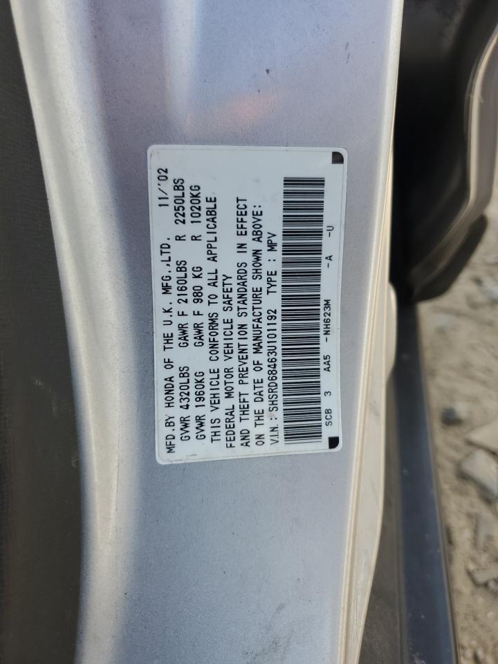 SHSRD68463U101192 2003 Honda Cr-V Lx