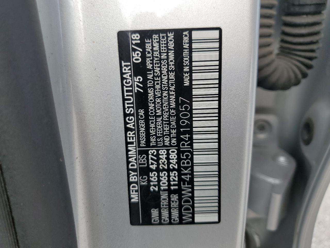 WDDWF4KB5JR419057 2018 Mercedes-Benz C 300 4Matic