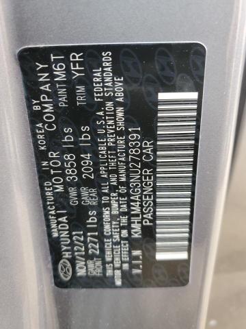 2022 Hyundai Elantra Sel VIN: KMHLM4AG3NU278391 Lot: 57766104