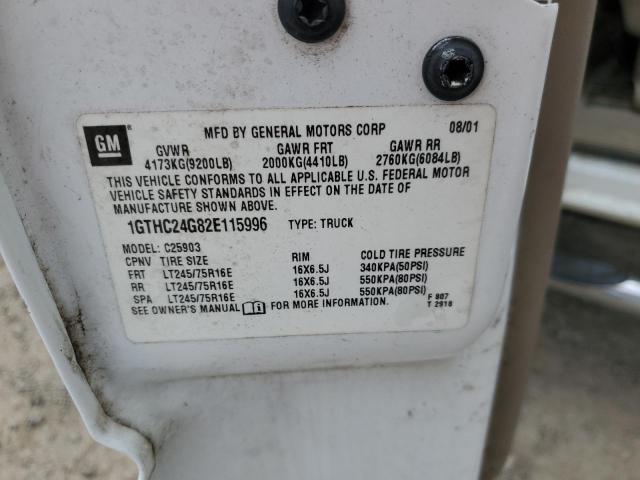 2002 GMC Sierra C2500 Heavy Duty VIN: 1GTHC24G82E115996 Lot: 59647974