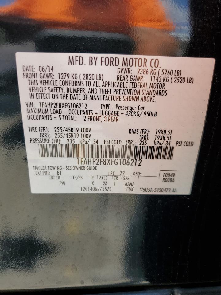 1FAHP2F8XFG106212 2015 Ford Taurus Limited