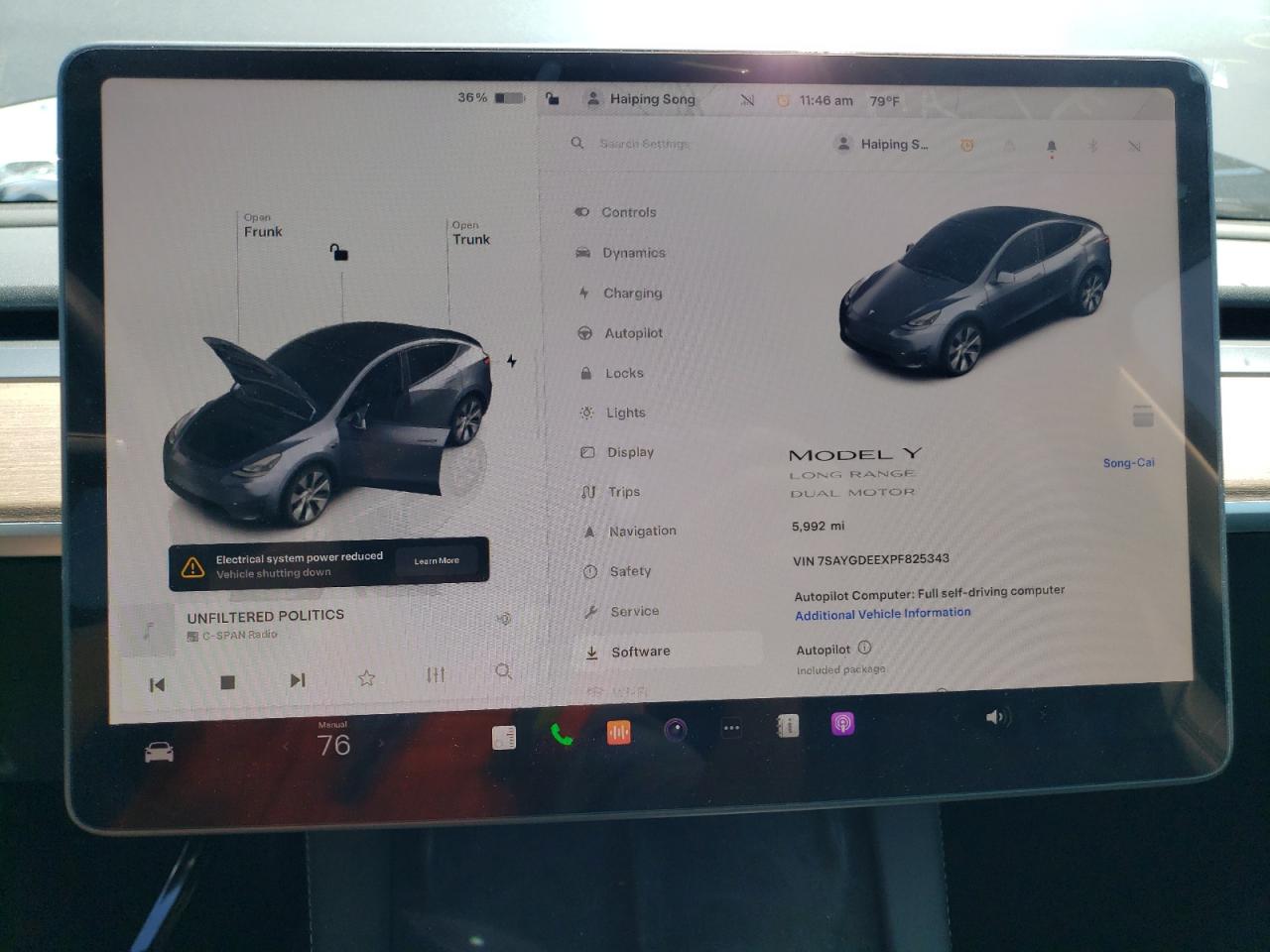 7SAYGDEEXPF825343 2023 Tesla Model Y