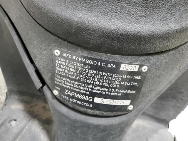2020 VESPA LX150-S ZAPM898G6L7001745