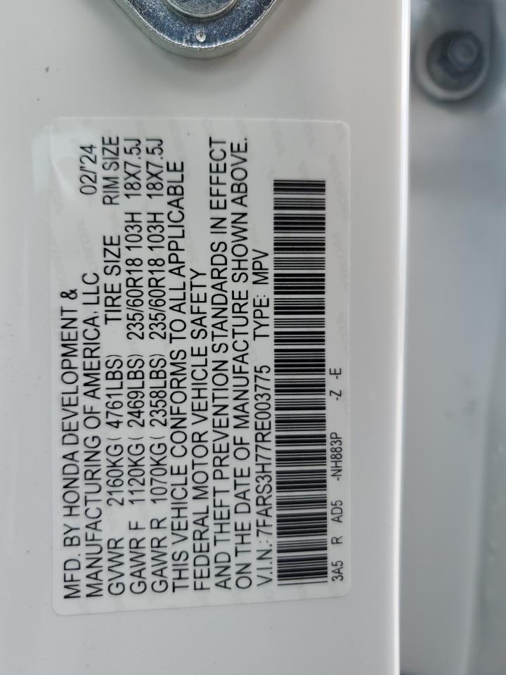 7FARS3H77RE003775 2024 Honda Cr-V Exl