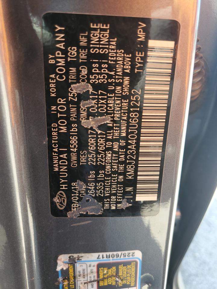 KM8J23A40JU681252 2018 Hyundai Tucson Se