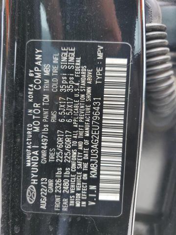 2014 Hyundai Tucson Gls VIN: KM8JU3AG2EU796431 Lot: 57976064