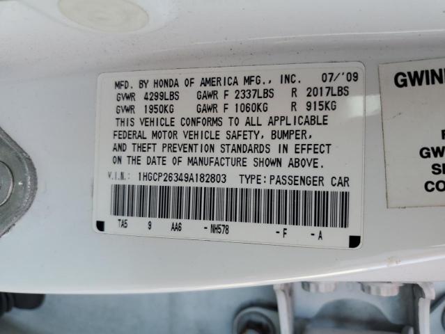 2009 Honda Accord Lx VIN: 1HGCP26349A182803 Lot: 58972404