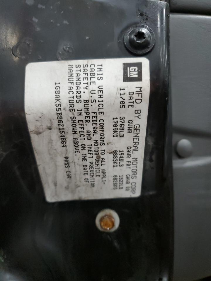 1G8AK55B86Z154864 2006 Saturn Ion Level 3