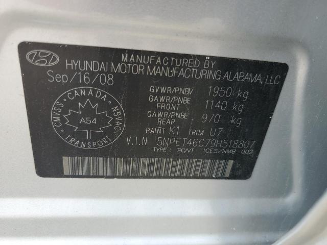 2009 Hyundai Sonata Gls VIN: 5NPET46C79H518807 Lot: 60230744