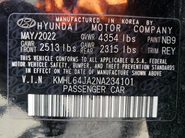 2022 HYUNDAI SONATA SEL - KMHL64JA2NA234101