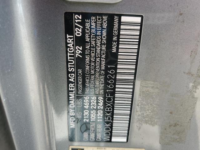 2012 Mercedes-Benz E 350 VIN: WDDKJ5KBXCF166261 Lot: 60273144