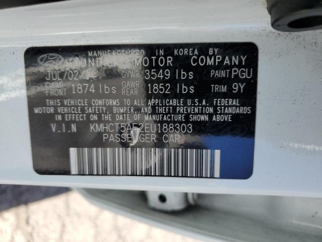 2014 Hyundai Accent Gls VIN: KMHCT5AE2EU188303 Lot: 57706444