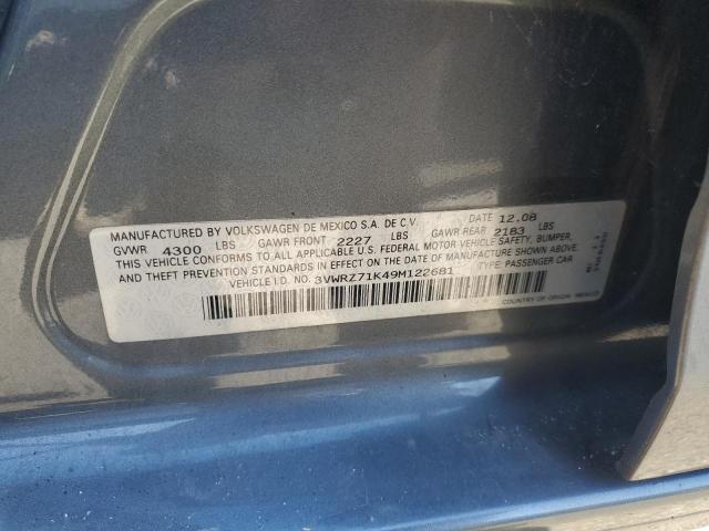 2009 Volkswagen Jetta Se VIN: 3VWRZ71K49M122681 Lot: 61167634