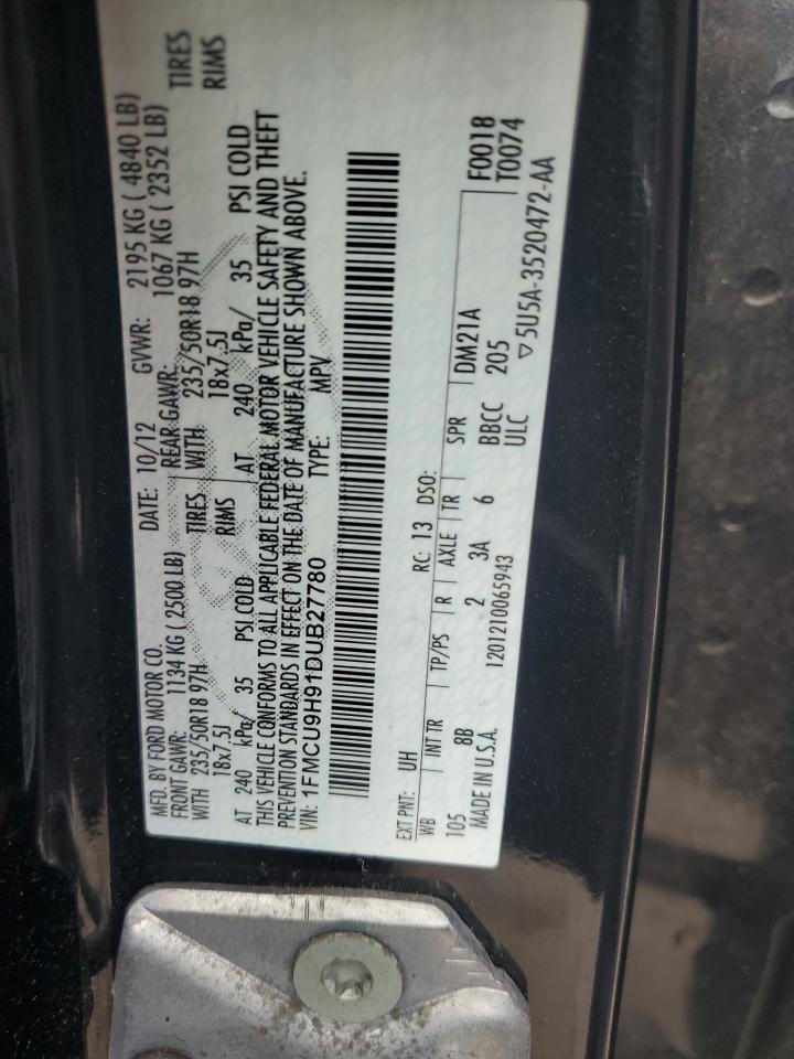 1FMCU9H91DUB27780 2013 Ford Escape Sel