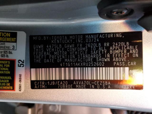 2024 TOYOTA CAMRY SE N - 4T1G11AKXRU252602