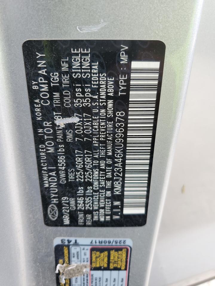 KM8J23A46KU996378 2019 Hyundai Tucson Se