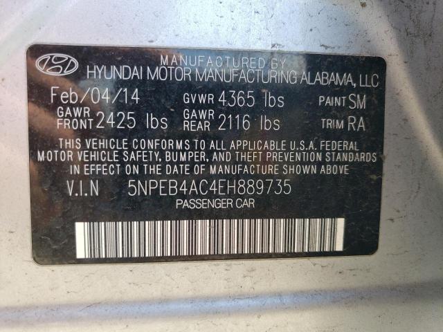 2014 Hyundai Sonata Gls VIN: 5NPEB4AC4EH889735 Lot: 59229314