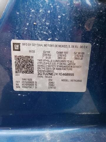 2018 GMC Sierra K1500 Slt VIN: 3GTU2NEJXJG468955 Lot: 59680744