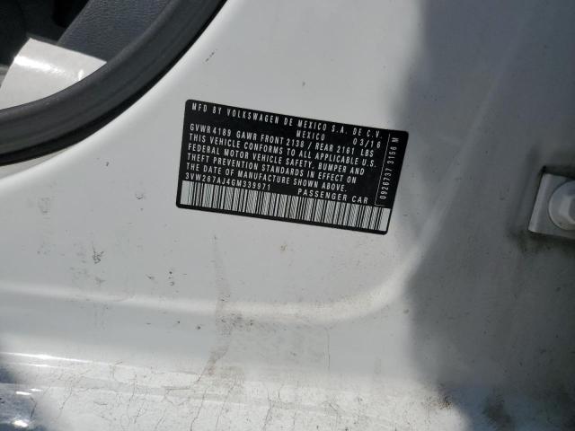 2016 Volkswagen Jetta S VIN: 3VW267AJ4GM339971 Lot: 59627484