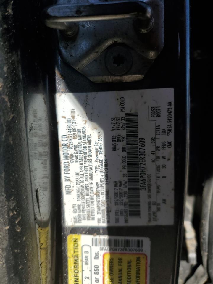 3FA6P0H72ER307609 2014 Ford Fusion Se