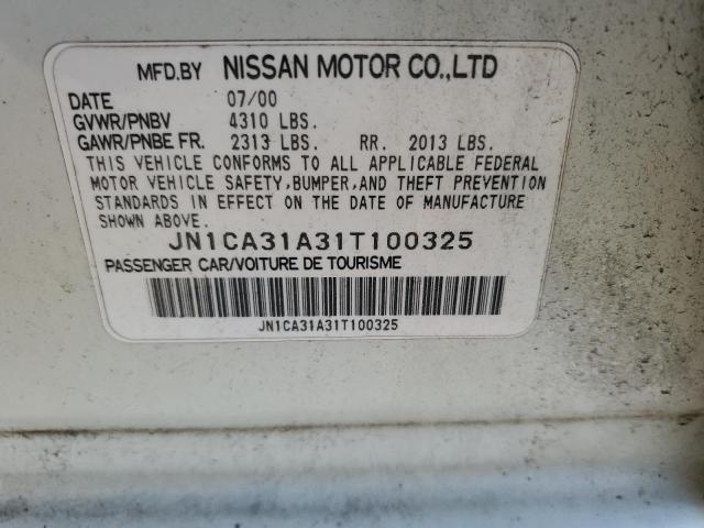 2001 Nissan Maxima Gxe VIN: JN1CA31A31T100325 Lot: 59304784