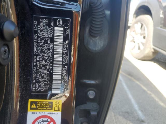 2013 Lexus Es 300H VIN: JTHBW1GG0D2015381 Lot: 60897214