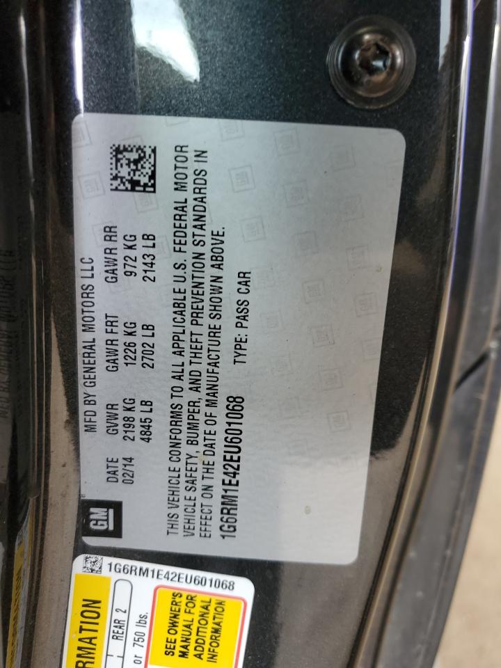 1G6RM1E42EU601068 2014 Cadillac Elr Luxury