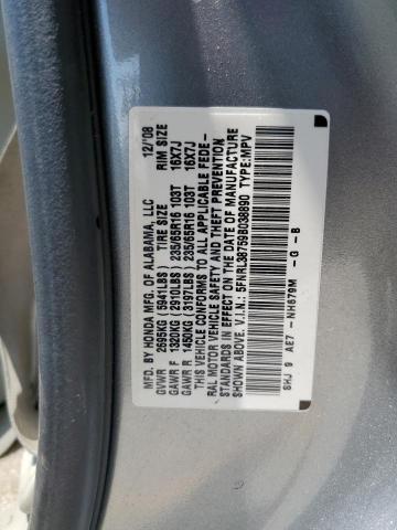 2009 Honda Odyssey Exl VIN: 5FNRL38759B038890 Lot: 58792764