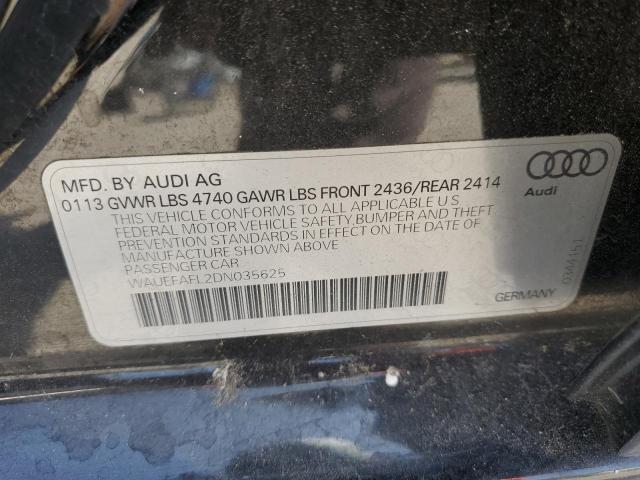 2013 Audi A4 Premium Plus VIN: WAUEFAFL2DN035625 Lot: 58969754