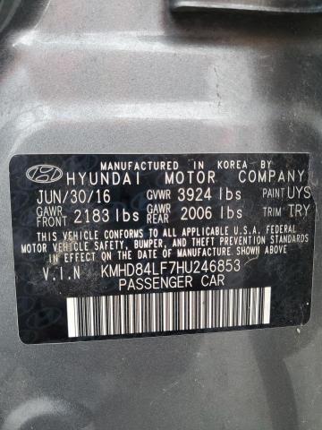 KMHD84LF7HU246853 2017 HYUNDAI ELANTRA - Image 12