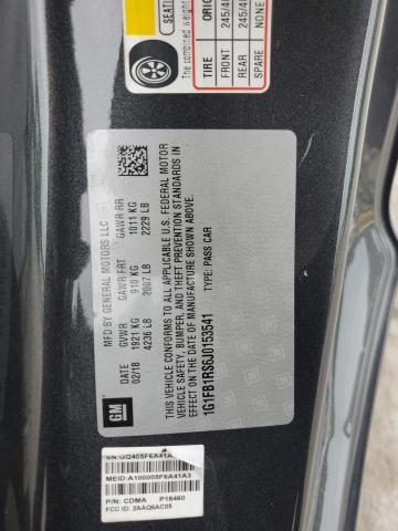 2018 Chevrolet Camaro Lt VIN: 1G1FB1RS6J0153541 Lot: 58524184