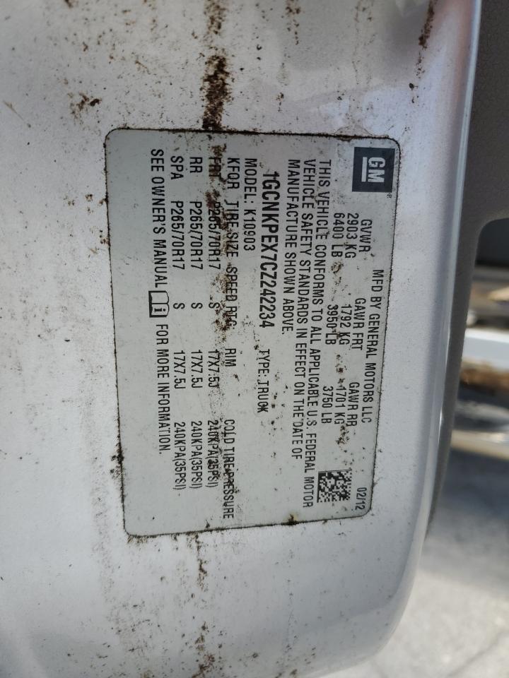 1GCNKPEX7CZ242234 2012 Chevrolet Silverado K1500