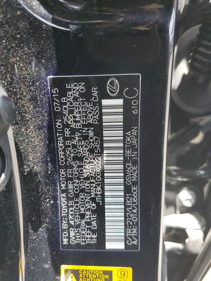 JTHBK1GGXG2215457 2016 Lexus Es 350