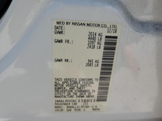2019 NISSAN ALTIMA EDI - 1N4AL4FV1KC156013