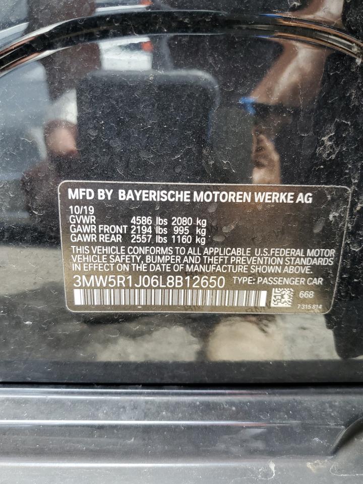 3MW5R1J06L8B12650 2020 BMW 330I